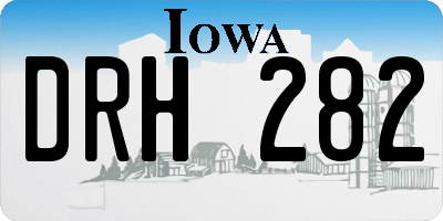 IA license plate DRH282