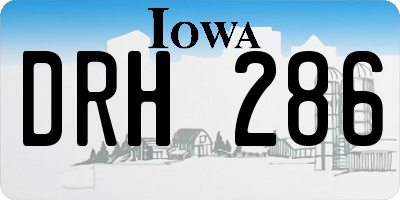 IA license plate DRH286