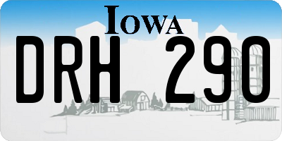 IA license plate DRH290