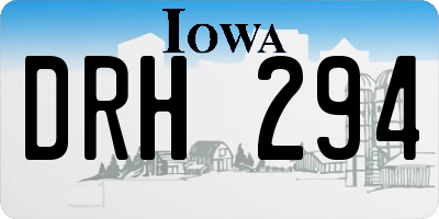 IA license plate DRH294