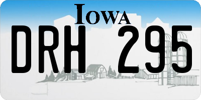 IA license plate DRH295