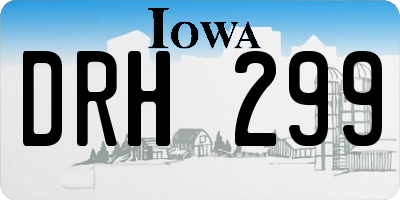 IA license plate DRH299