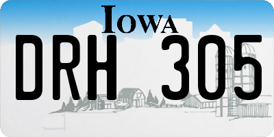 IA license plate DRH305