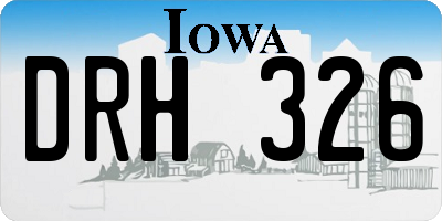 IA license plate DRH326