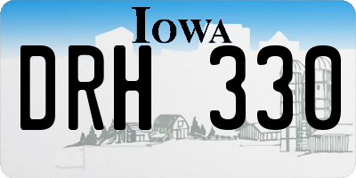 IA license plate DRH330