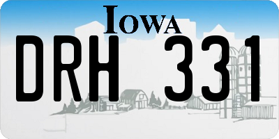 IA license plate DRH331