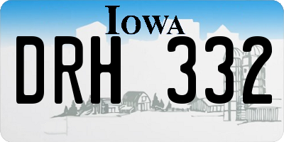 IA license plate DRH332