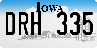 IA license plate DRH335