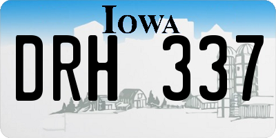 IA license plate DRH337