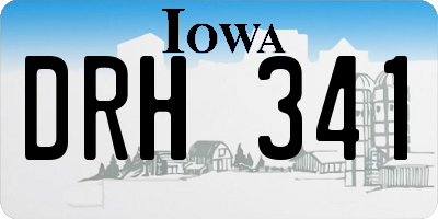 IA license plate DRH341