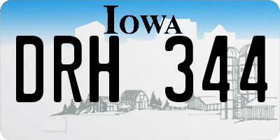 IA license plate DRH344