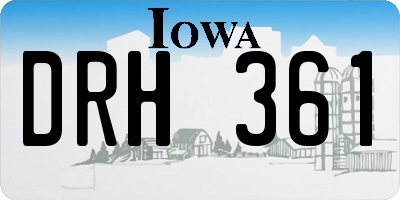 IA license plate DRH361