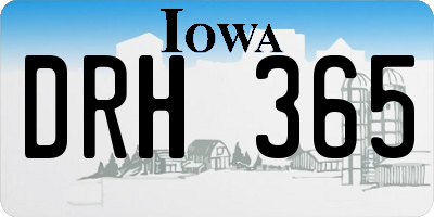 IA license plate DRH365