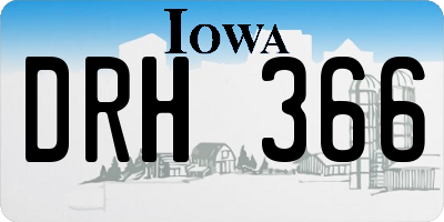 IA license plate DRH366