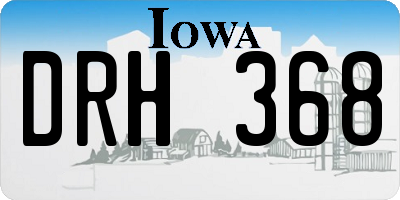 IA license plate DRH368