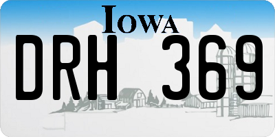 IA license plate DRH369