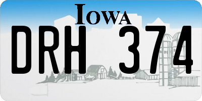 IA license plate DRH374