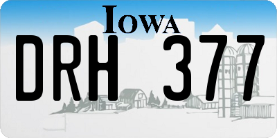 IA license plate DRH377