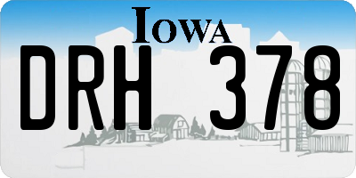IA license plate DRH378