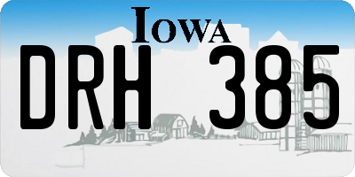 IA license plate DRH385