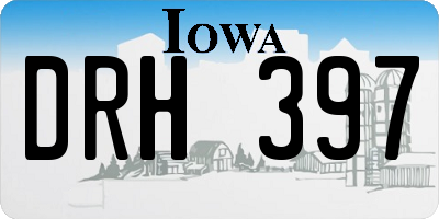 IA license plate DRH397