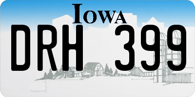 IA license plate DRH399