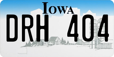 IA license plate DRH404