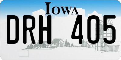IA license plate DRH405