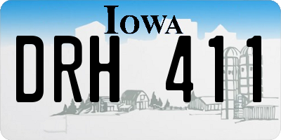 IA license plate DRH411