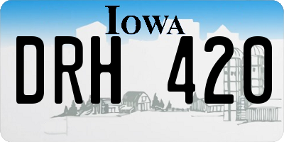 IA license plate DRH420