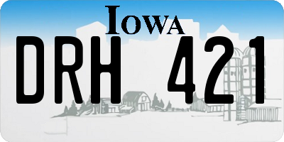 IA license plate DRH421