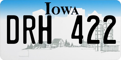 IA license plate DRH422