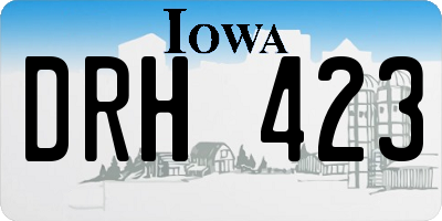IA license plate DRH423