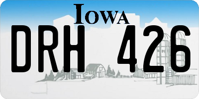 IA license plate DRH426
