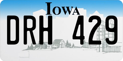 IA license plate DRH429