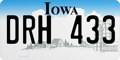IA license plate DRH433