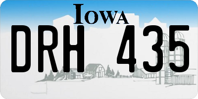 IA license plate DRH435