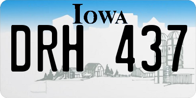 IA license plate DRH437