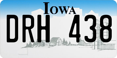 IA license plate DRH438