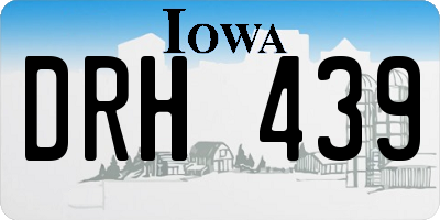 IA license plate DRH439