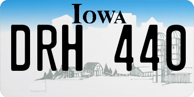 IA license plate DRH440