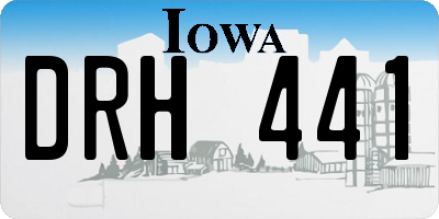 IA license plate DRH441