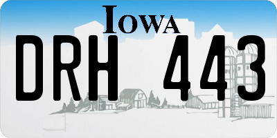 IA license plate DRH443