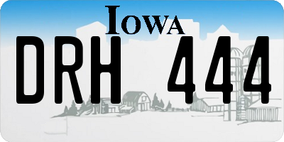 IA license plate DRH444