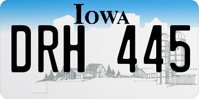 IA license plate DRH445