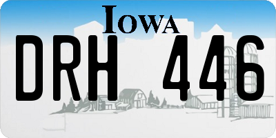 IA license plate DRH446