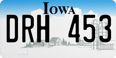 IA license plate DRH453
