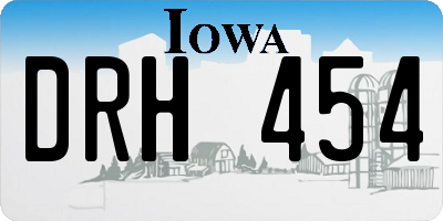 IA license plate DRH454