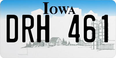 IA license plate DRH461
