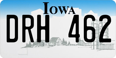 IA license plate DRH462